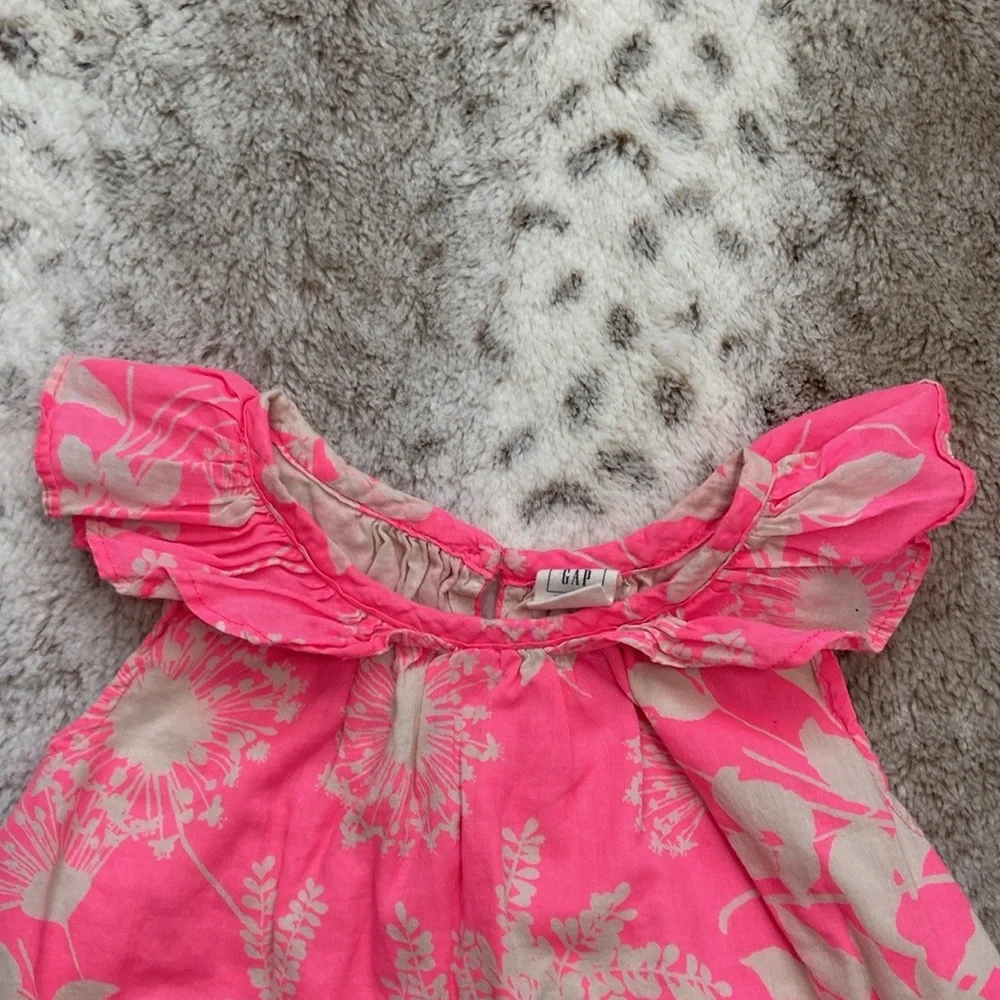 GAP Kids Hawaiian dress girls 2T Barbie pink floral tropical coconut girl beach